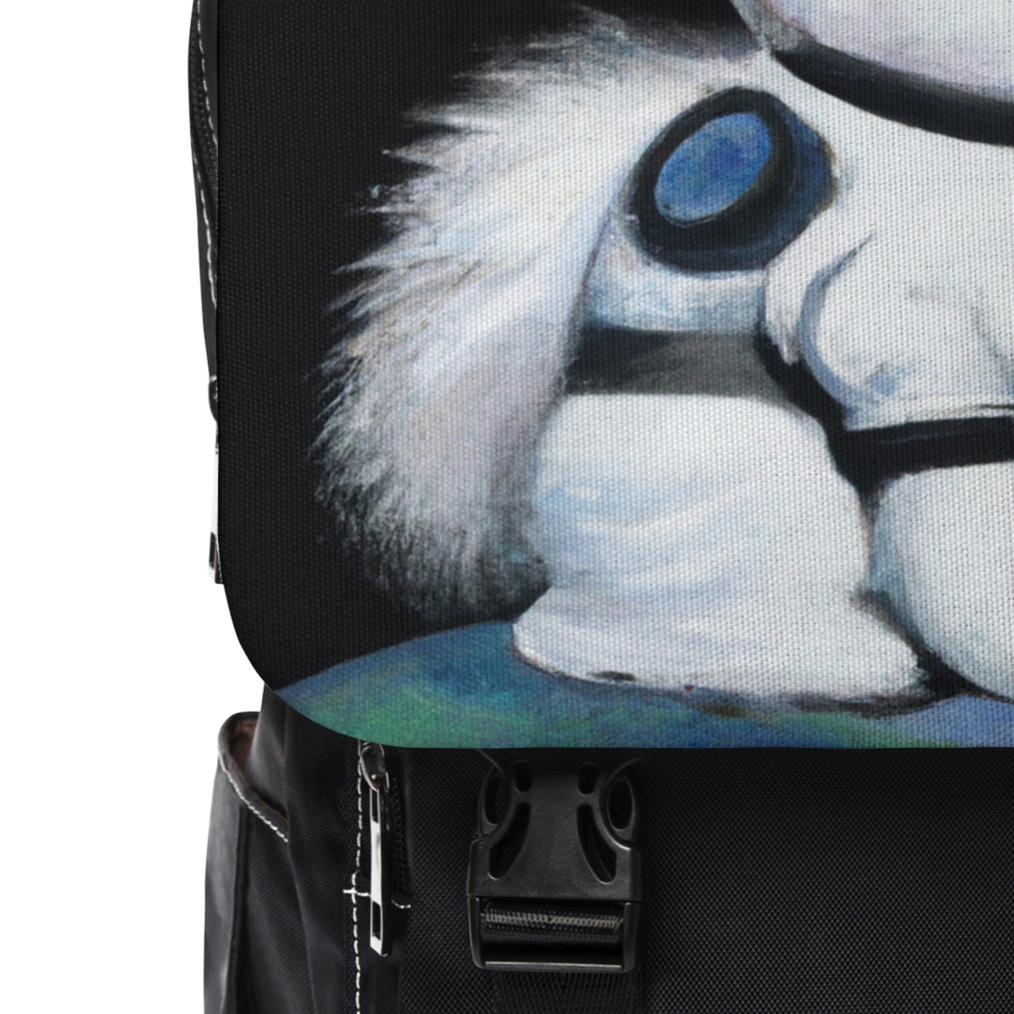 Small Samoyed Astronaut: Unisex Casual Shoulder Backpack