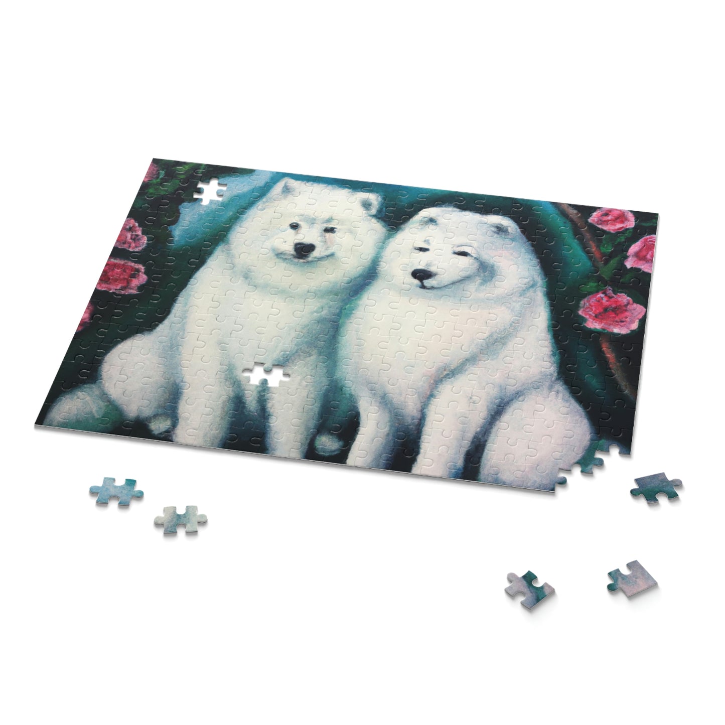 Samoyed Couple Puzzle (120, 252 -Piece)