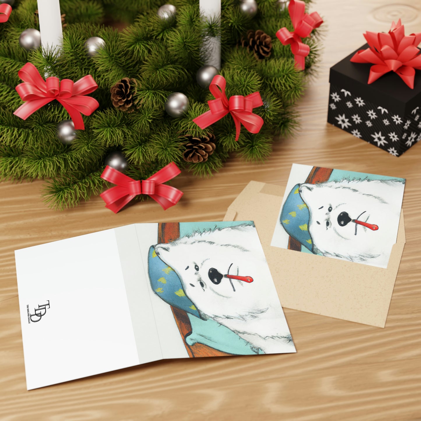 Get Better Soon Samoyed Greeting Cards (1 or 10-pcs)