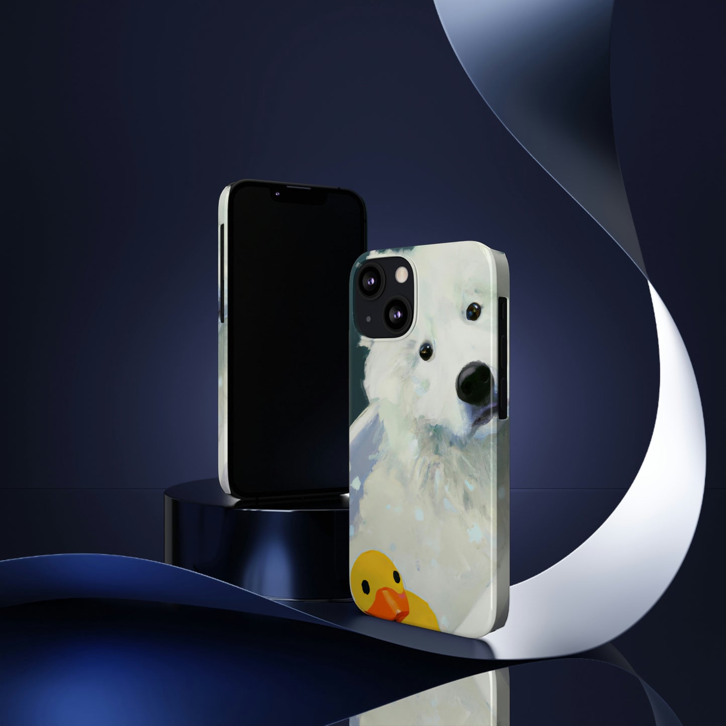 Scrub a dub a Samoyed in the Tub Slim Phone Cases, Case-Mate