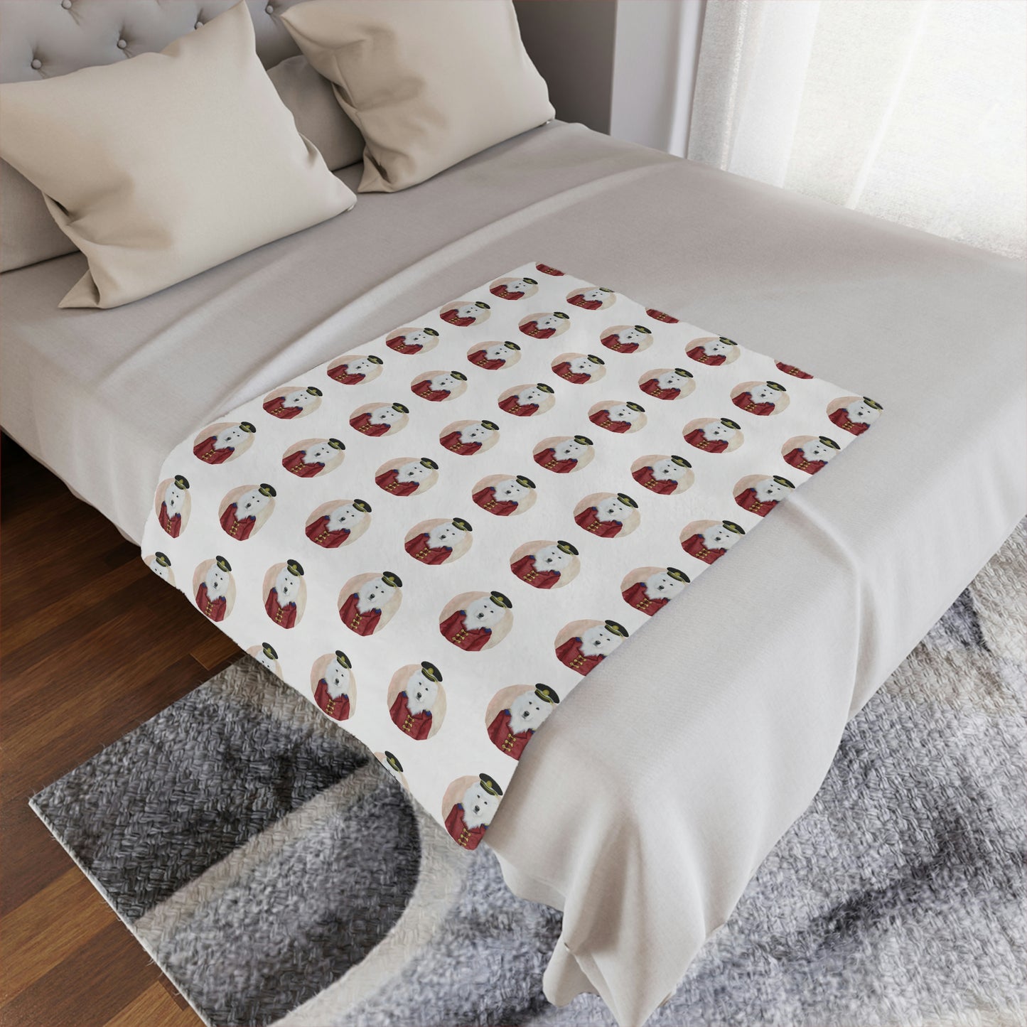 Solider Samoyed Minky Blanket