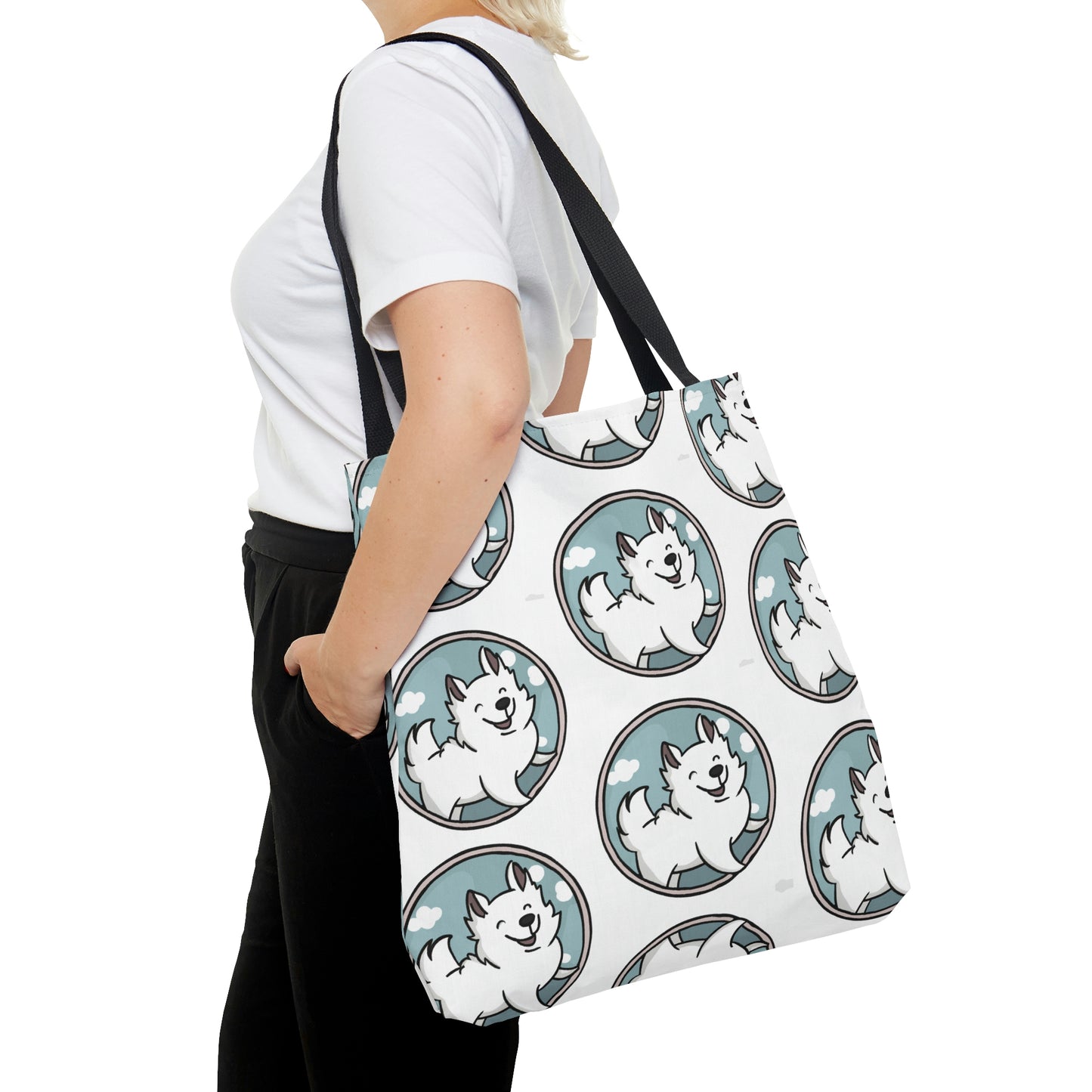 Smiling Samoyed Tote Bag