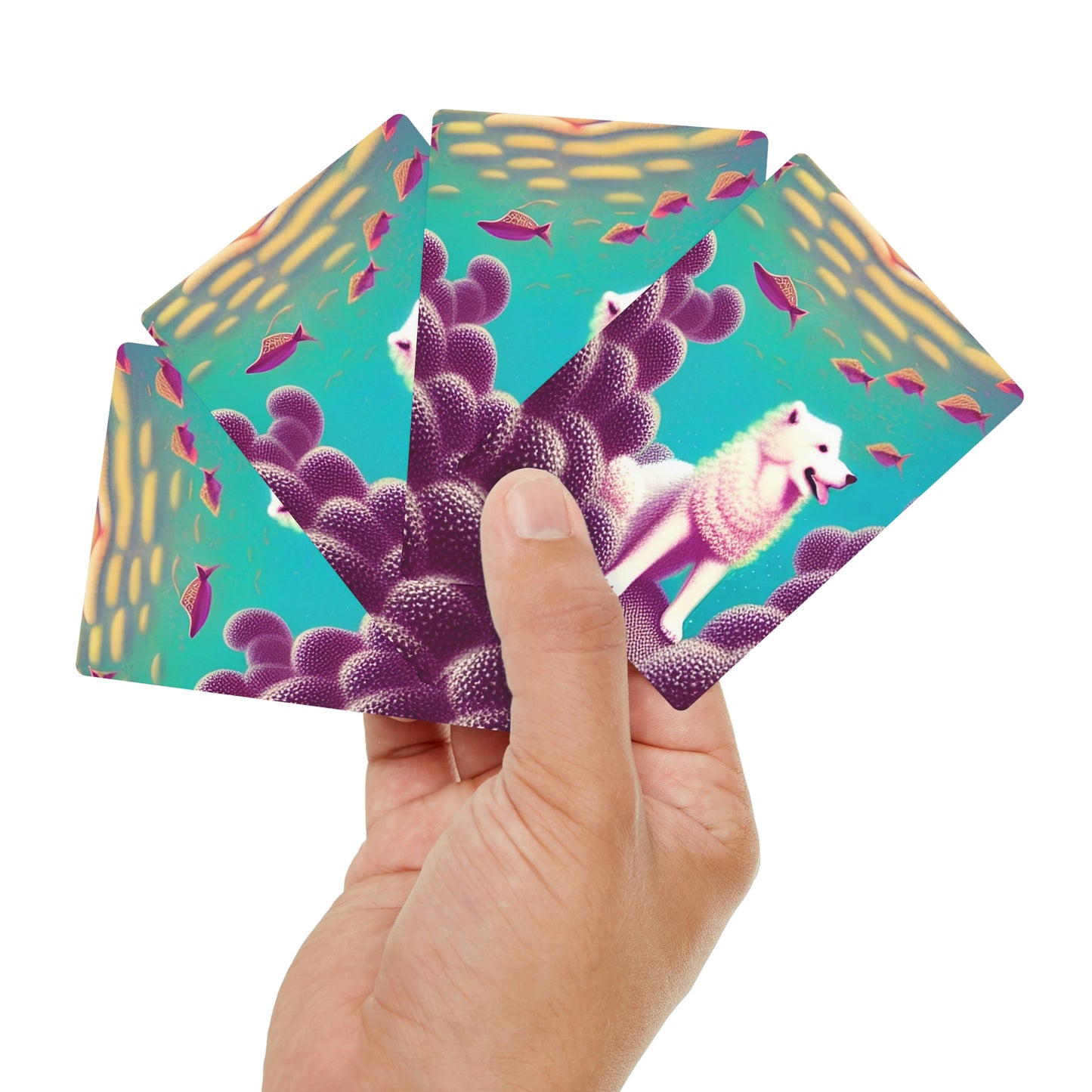Fantasy Sea Samoyed Playing Cards