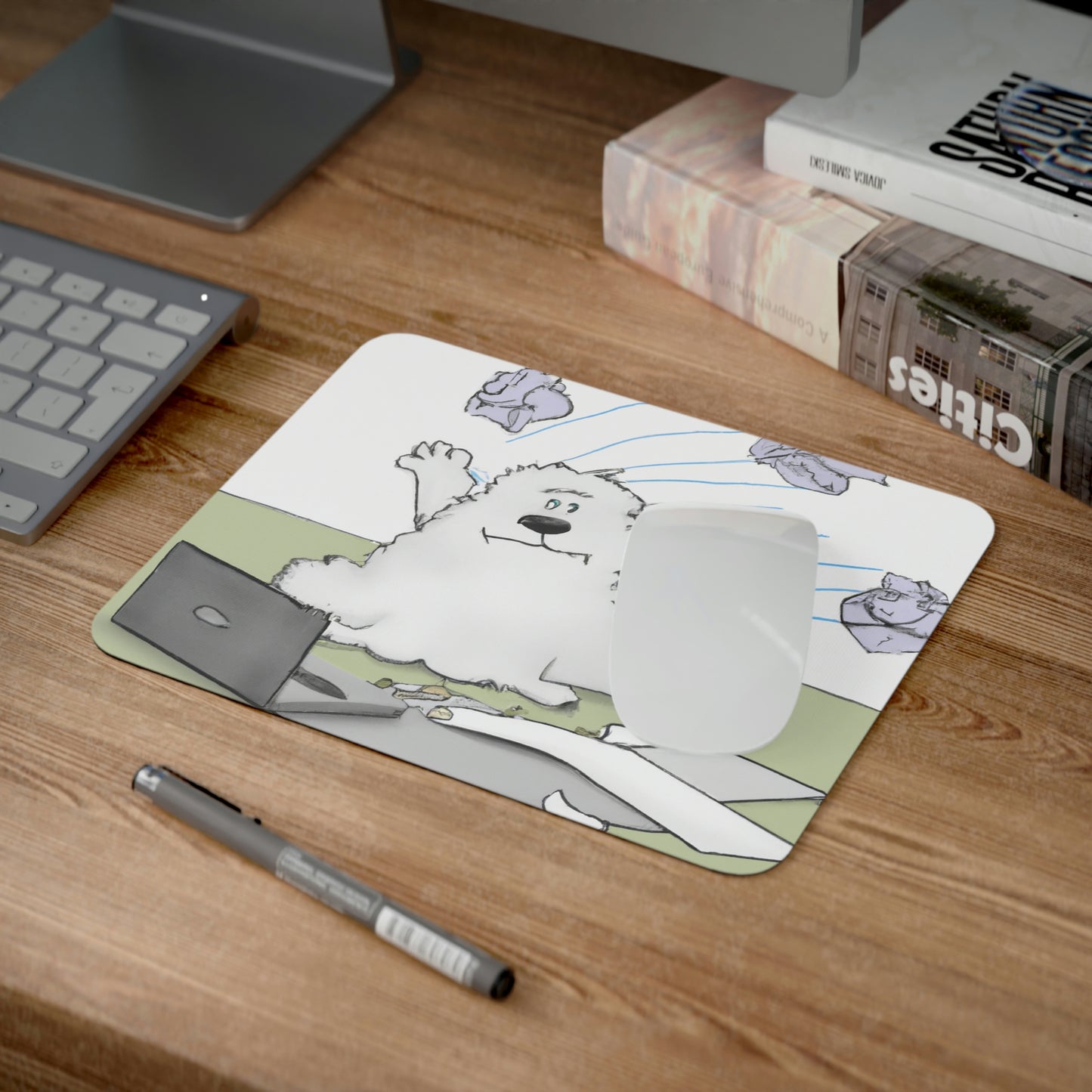Samoyed Office Monster Desk Mouse Pad