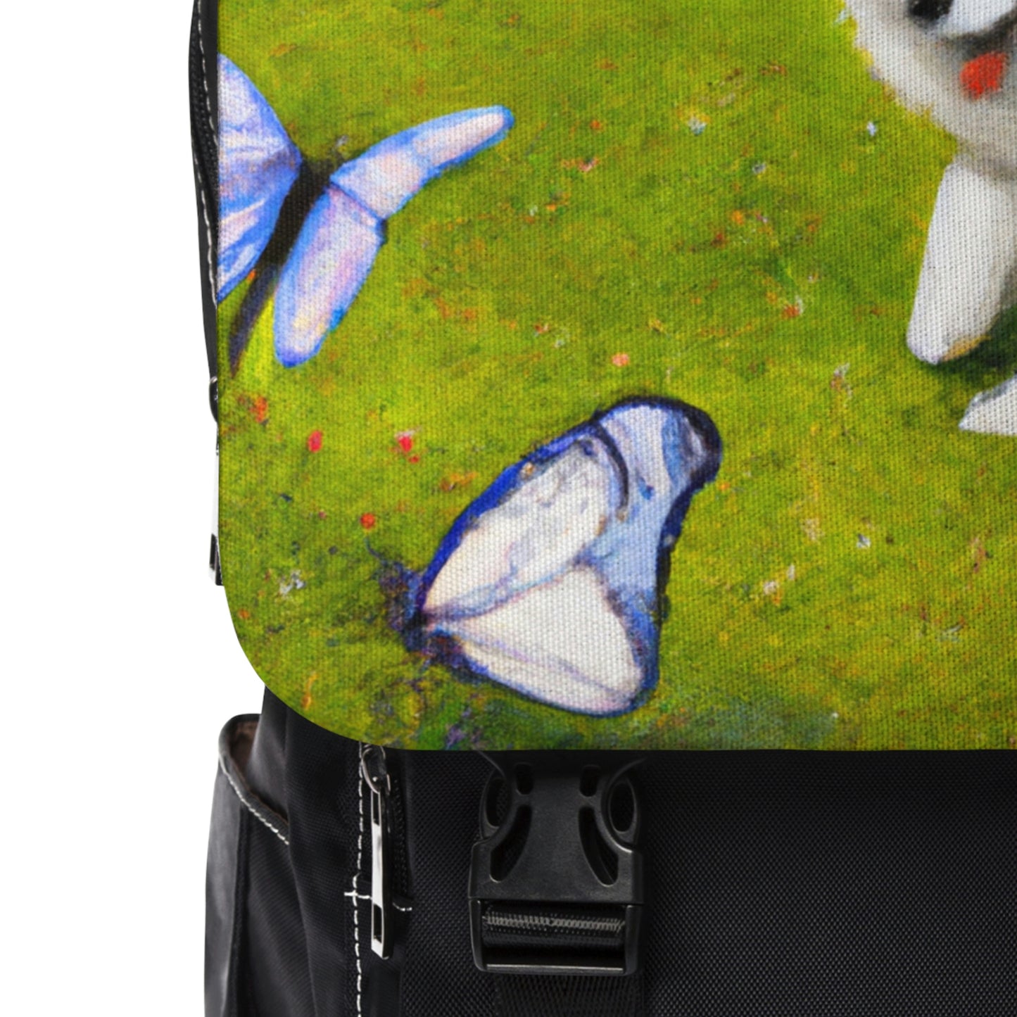 Samoyed and Butterfly Small Backpack