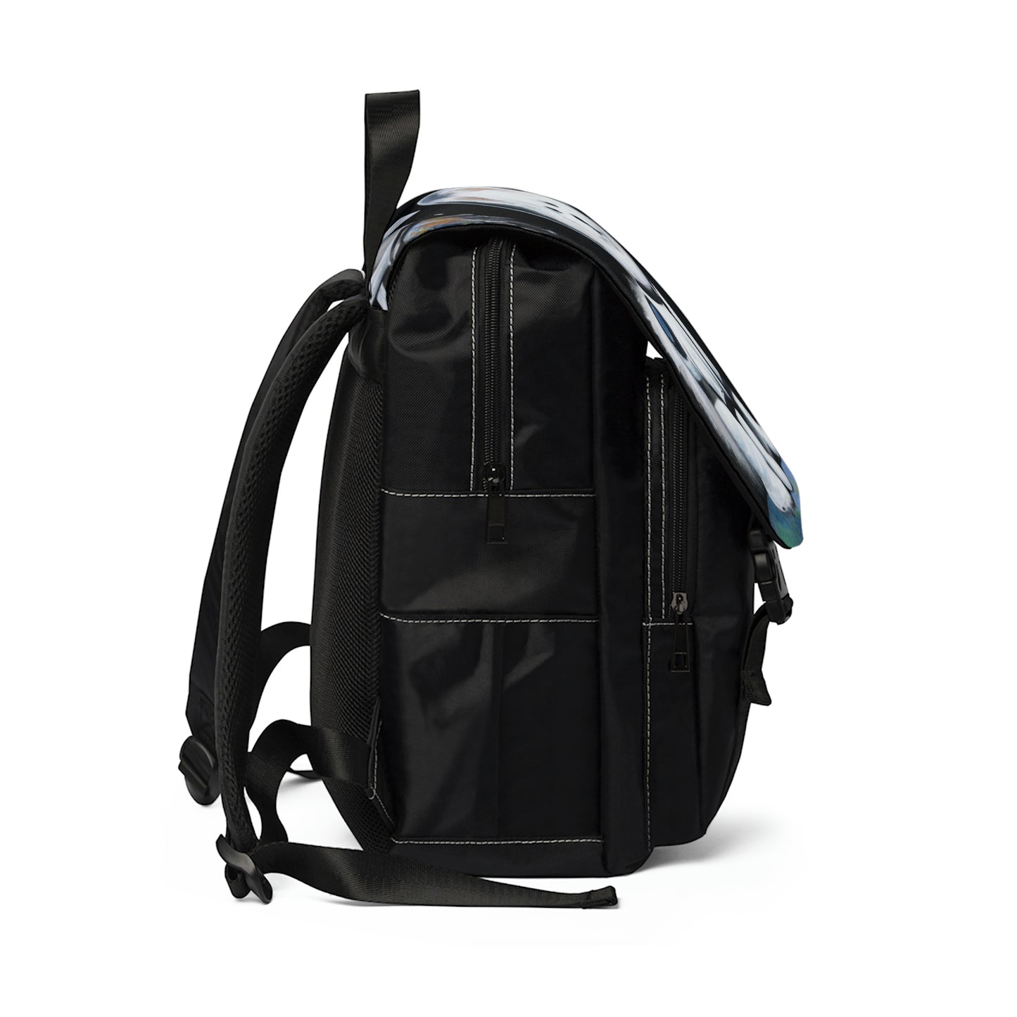 Small Samoyed Astronaut: Unisex Casual Shoulder Backpack