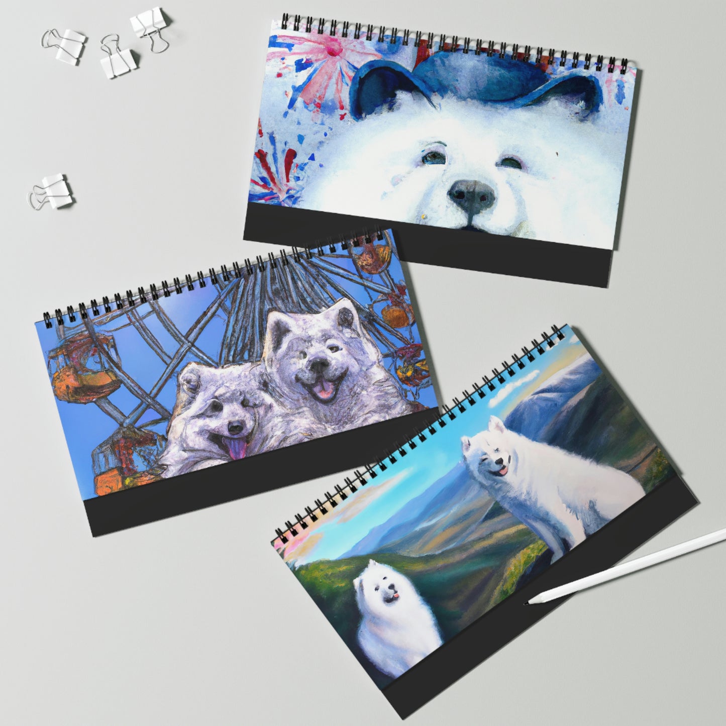 Seasonal Samoyeds: Desk Calendar