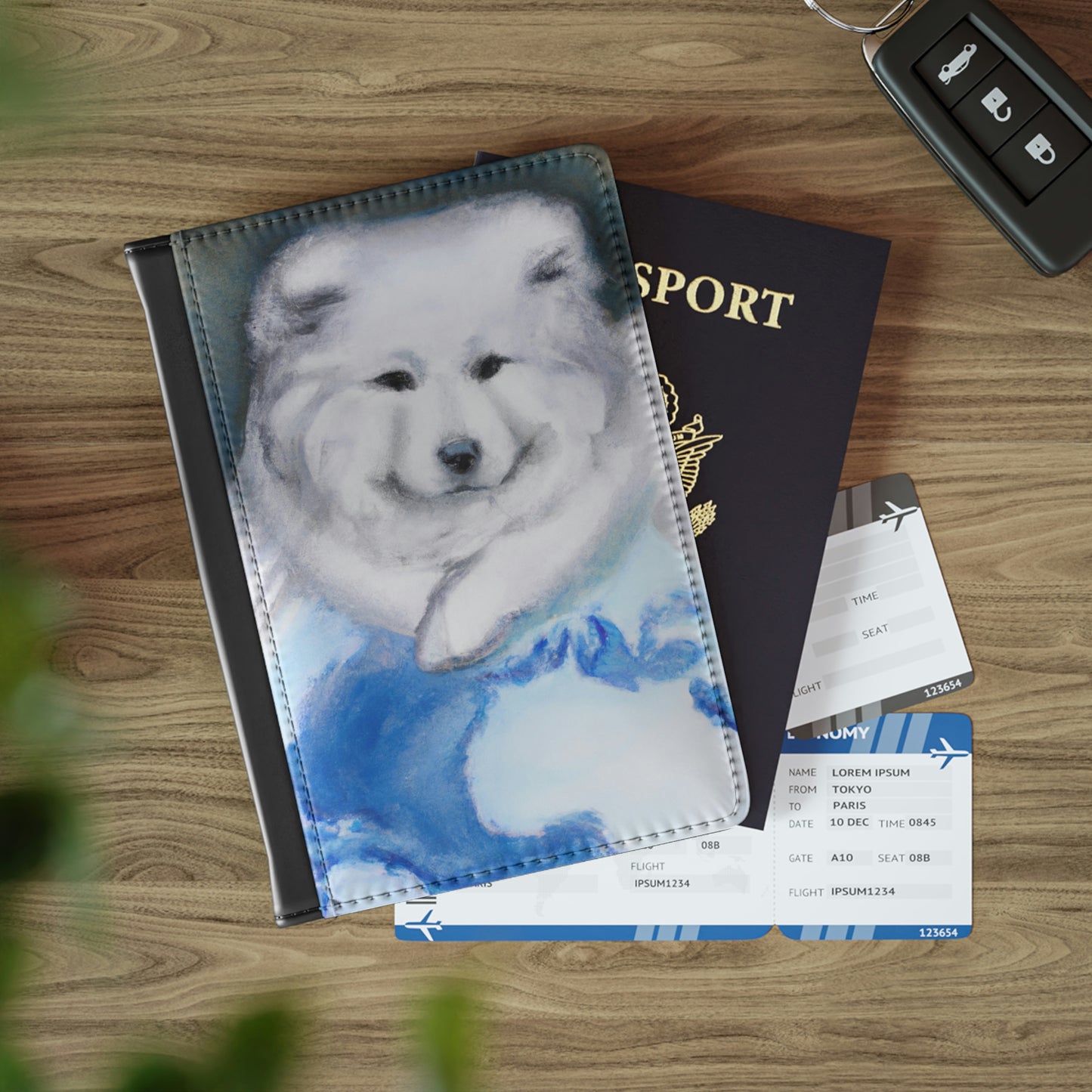 Samoyed Globe: Passport Cover