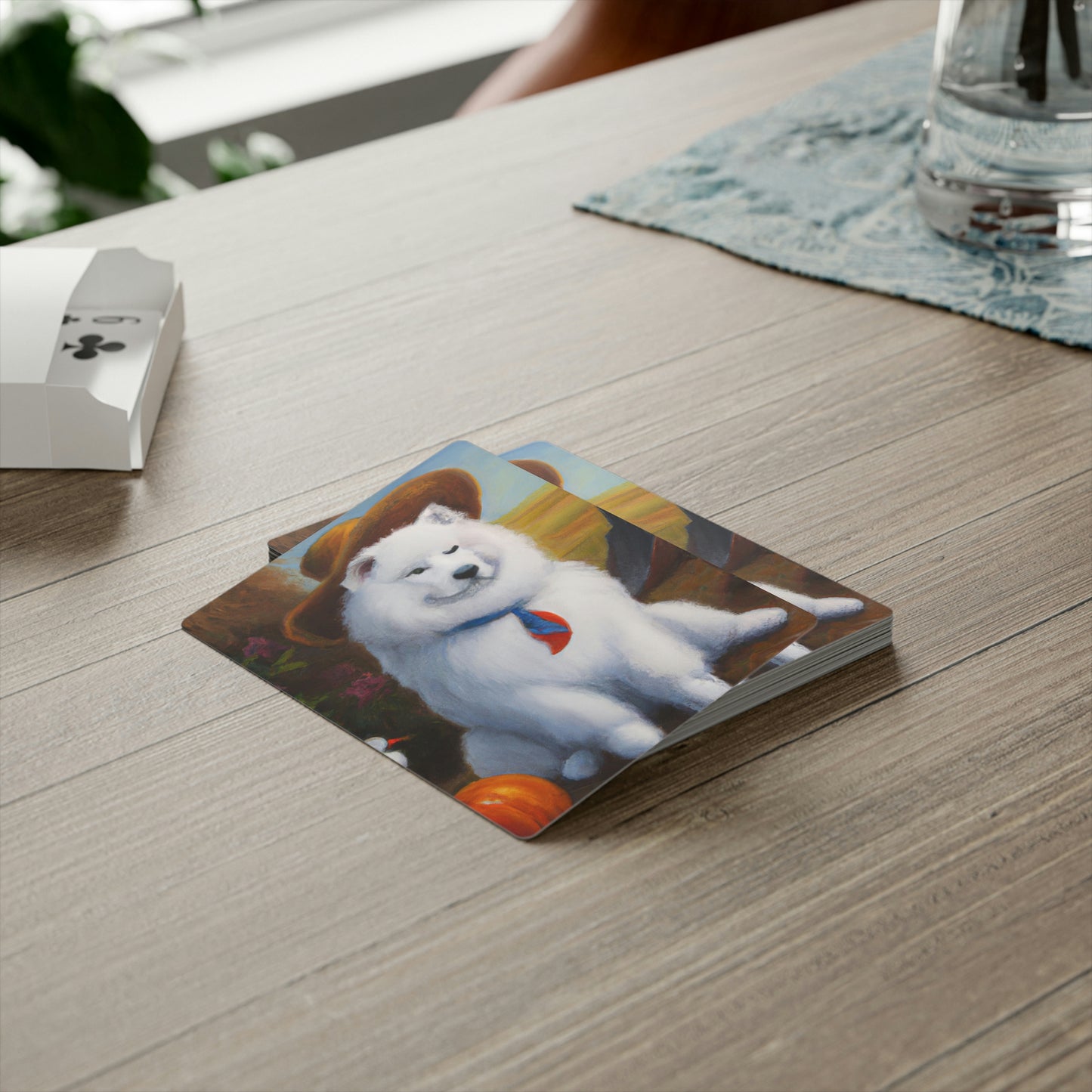 Dapper Samoyed Fall Farm Fellow: Playing Cards