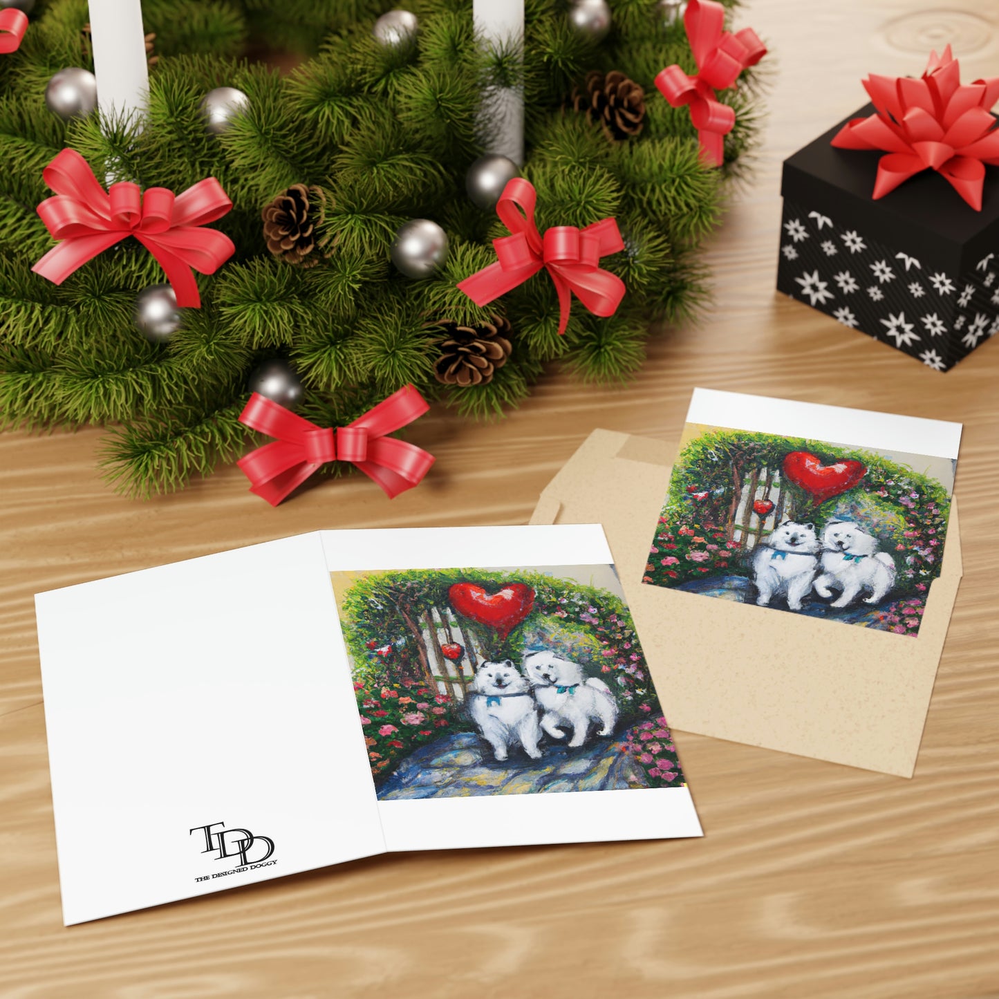 Samoyed Love: Greeting Cards (1 or 10-pcs)