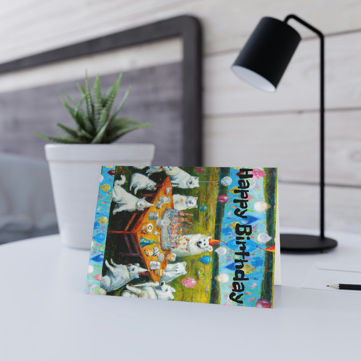 Samoyed Birthday Bash Card