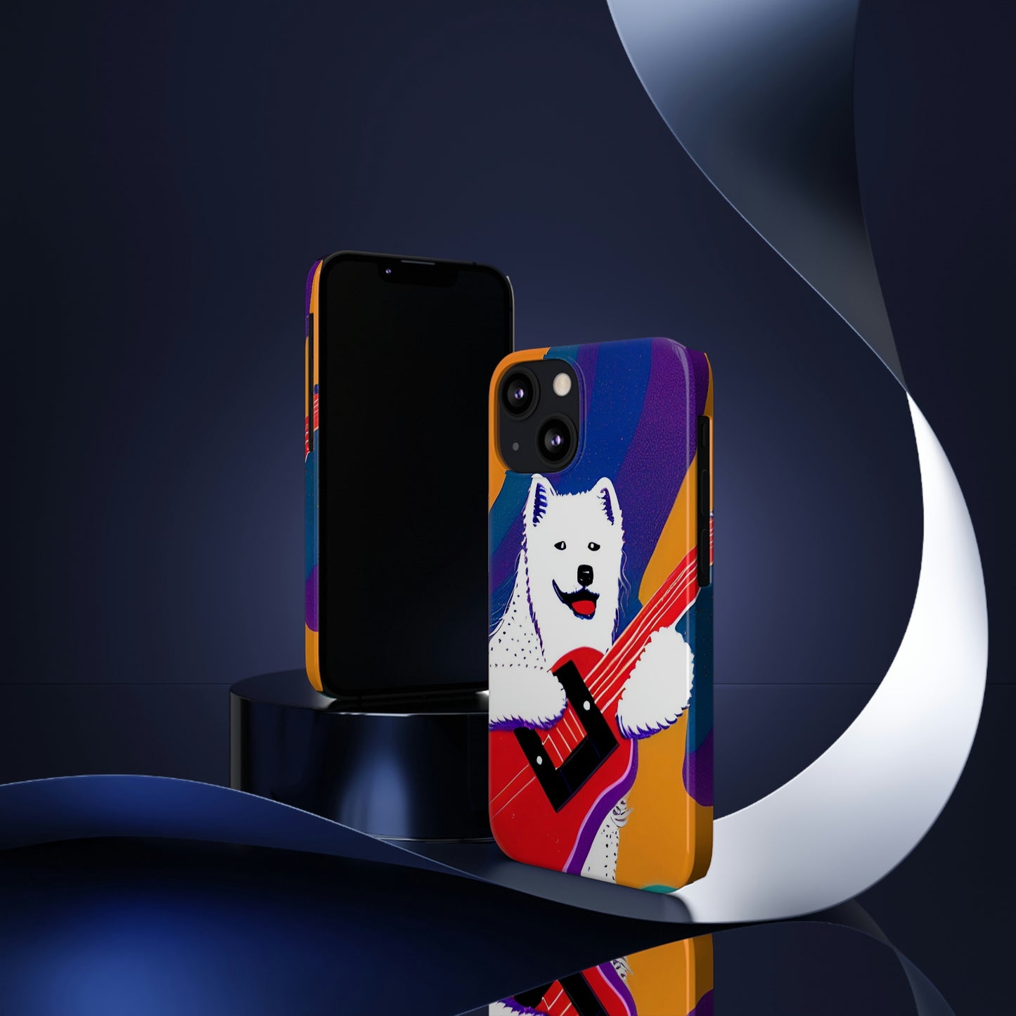 Samoyed Guitarist Slim Phone Cases, Case-Mate