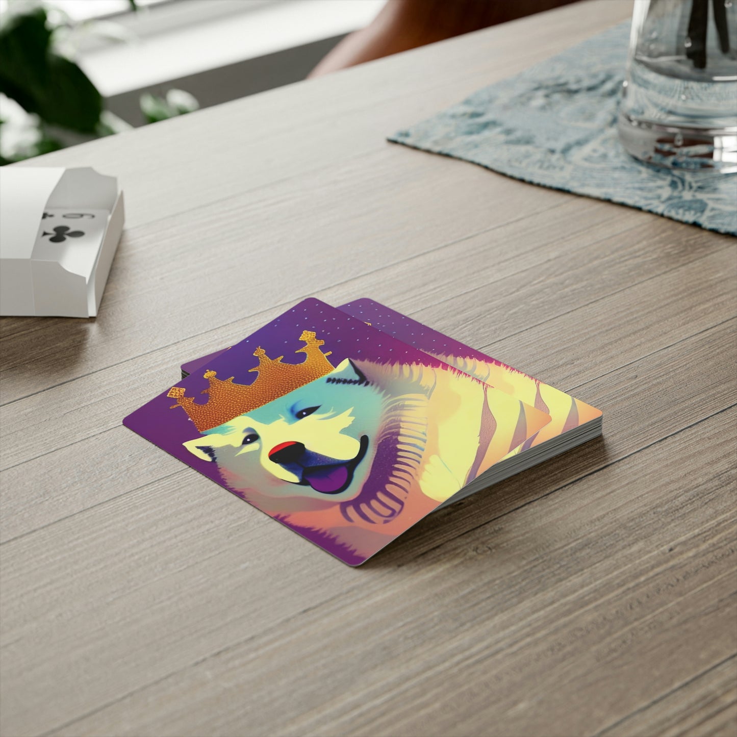 Fantasy King Samoyed Poker Cards