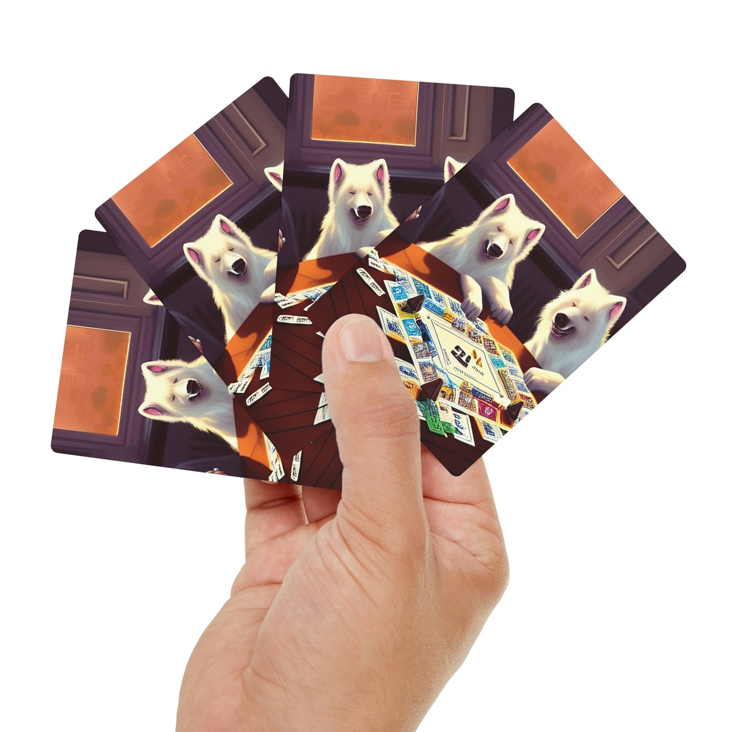 Poker Night Samoyeds Poker Cards