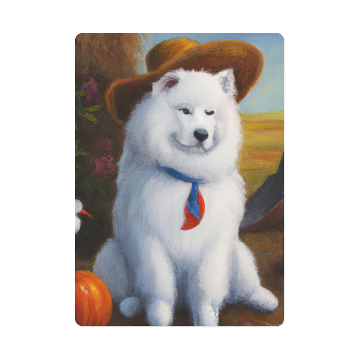 Dapper Samoyed Fall Farm Fellow: Playing Cards