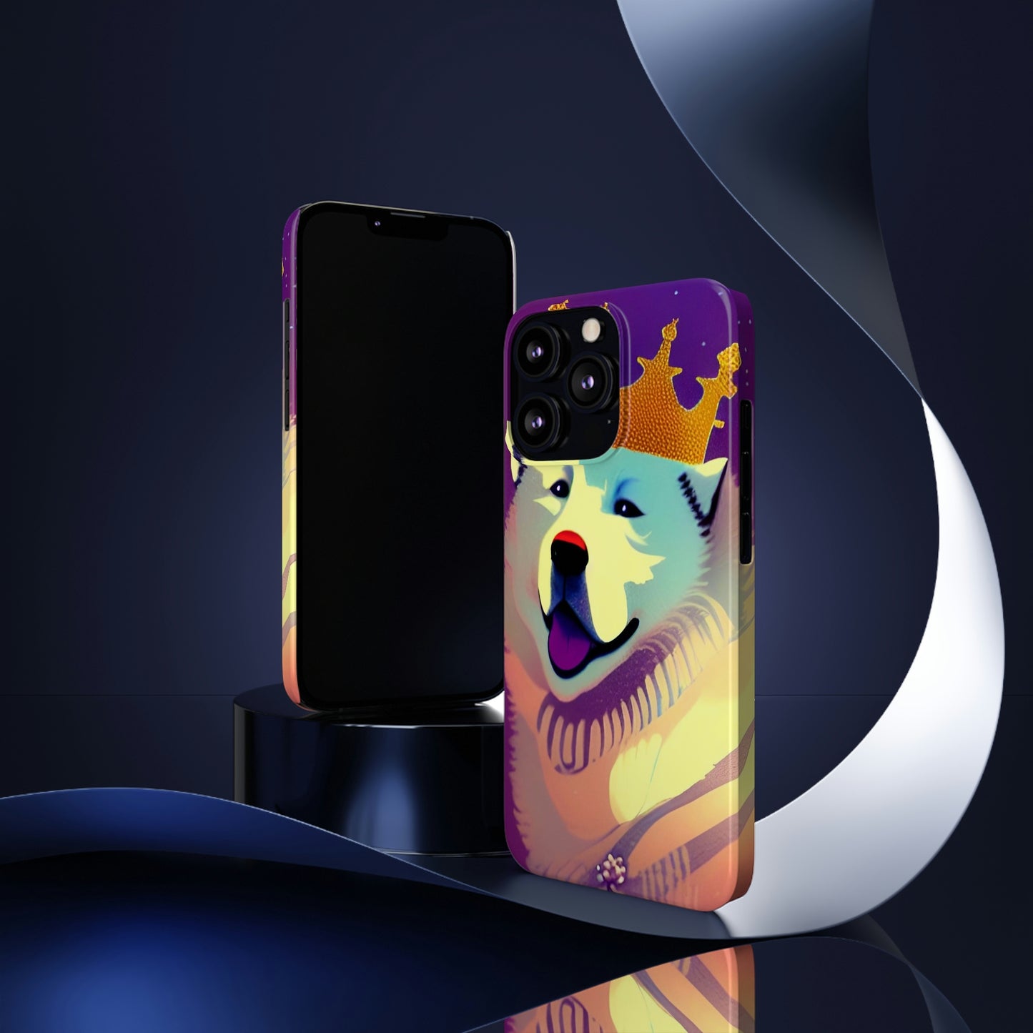 Fantasy King Samoyed Slim Phone Cases, Case-Mate