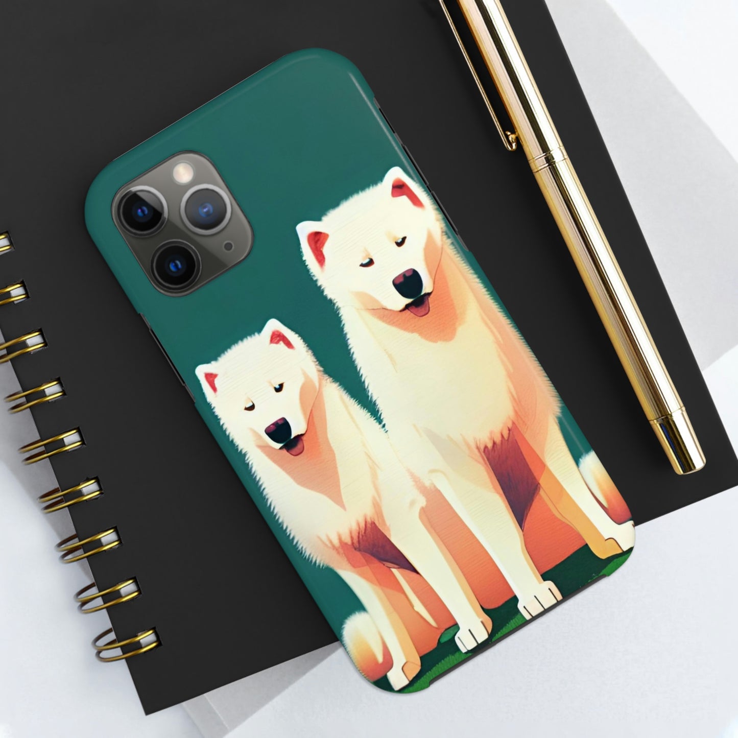 Tough Phone Cases Samoyed Twins
