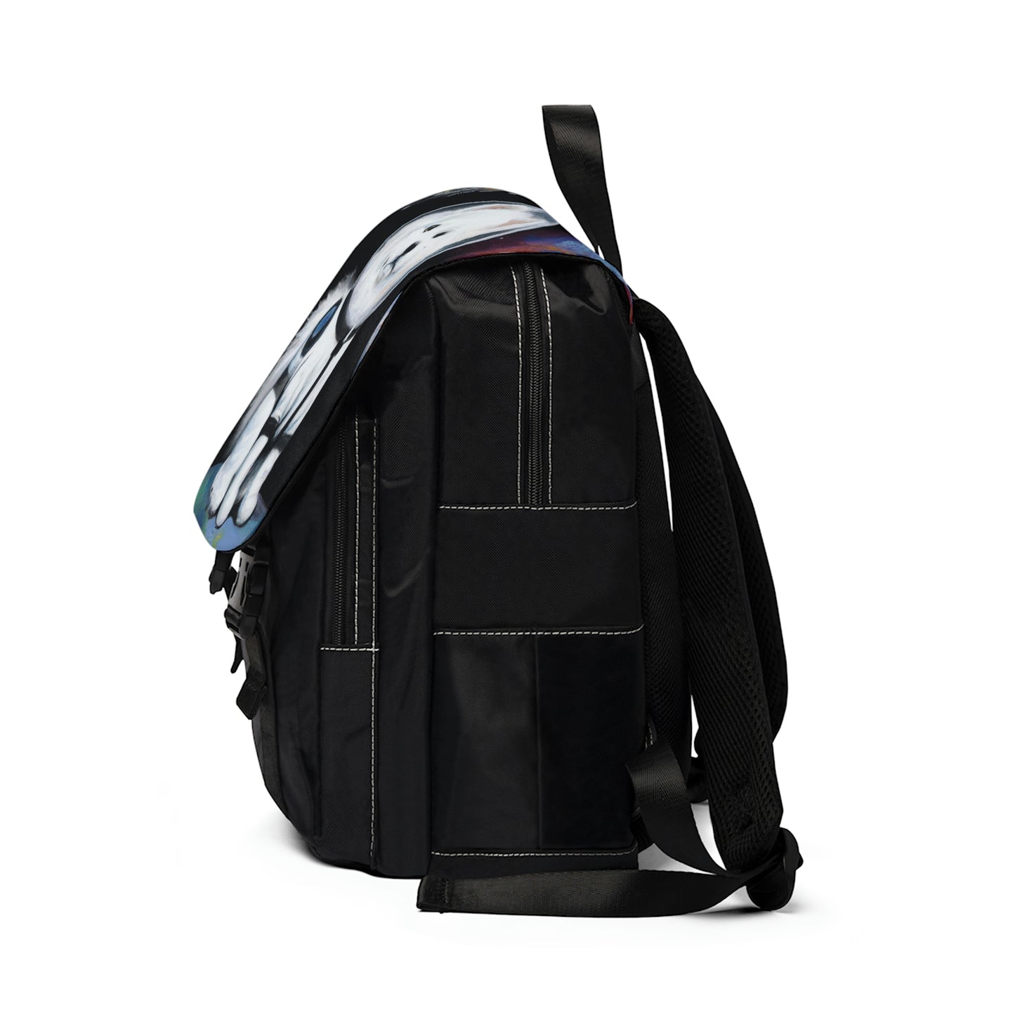 Small Samoyed Astronaut: Unisex Casual Shoulder Backpack