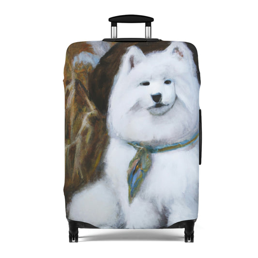 Fall Field Samoyed Luggage Cover