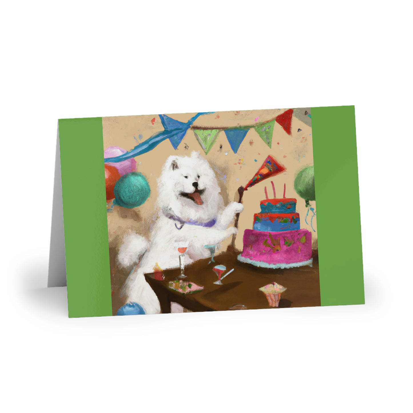 Samoyed Birthday Cards (1 or 10-pcs)