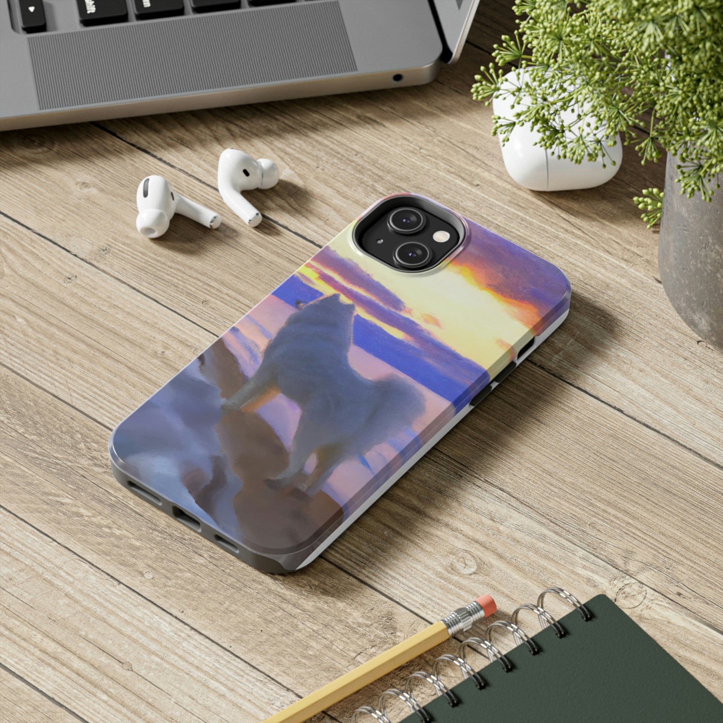 Sunset Samoyed Tough Phone Cases