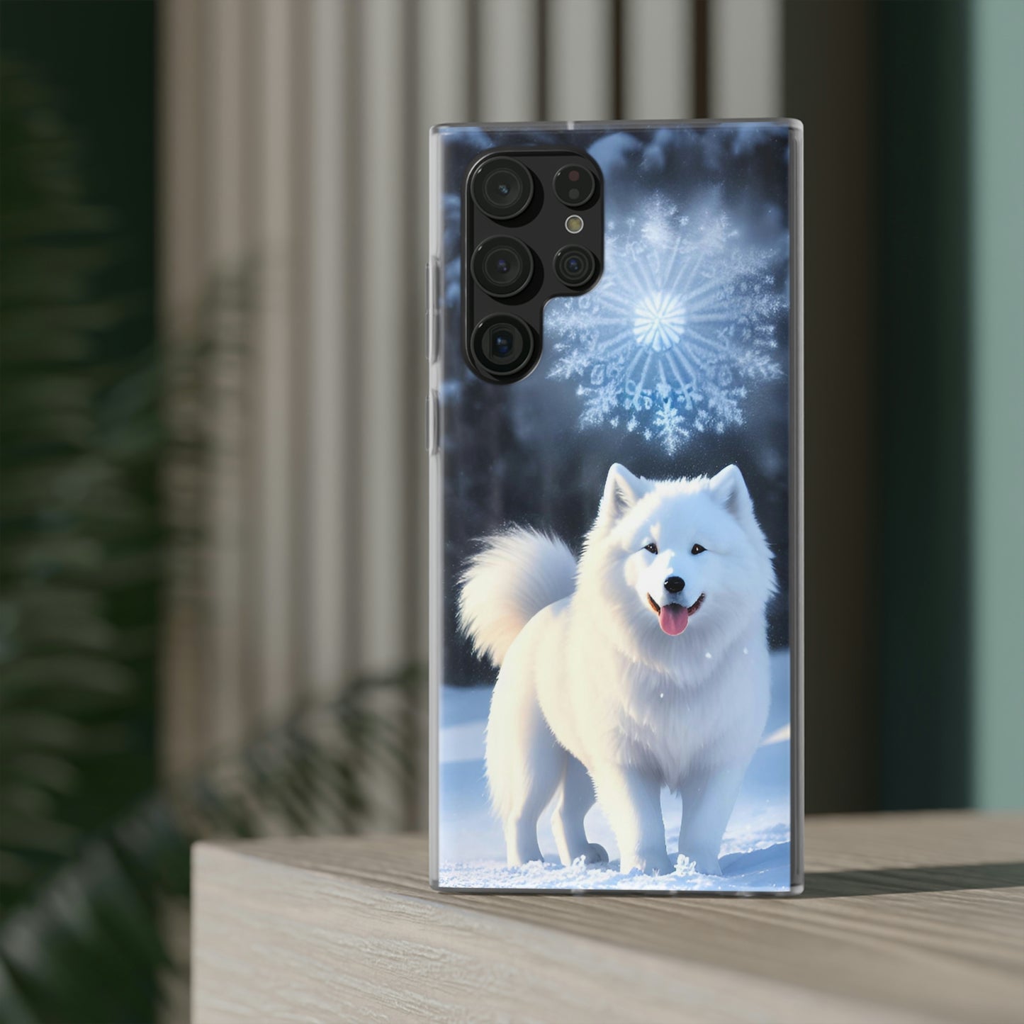 Samsung Crisp Samoyed Winter Day Flexi Cases