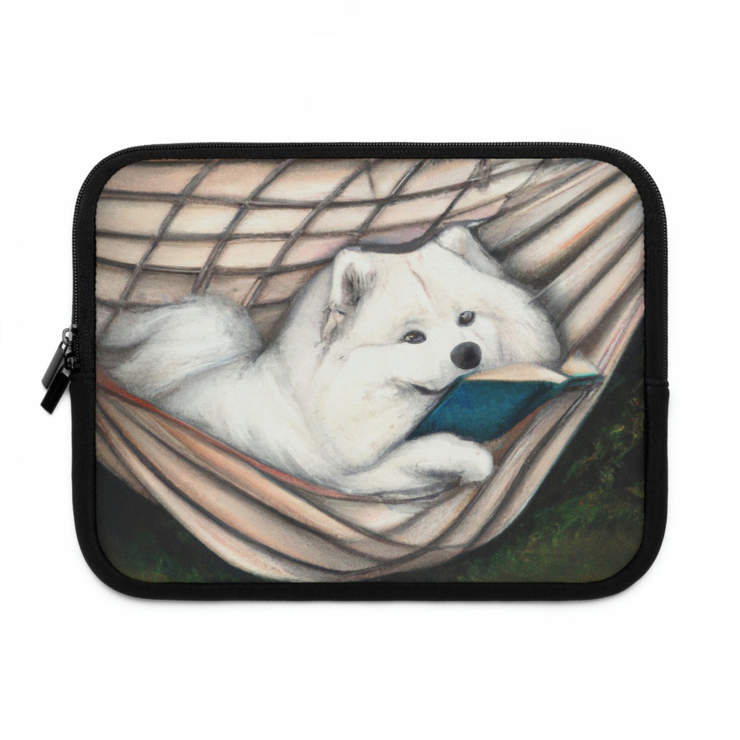 Reading Samoyed Laptop Sleeve