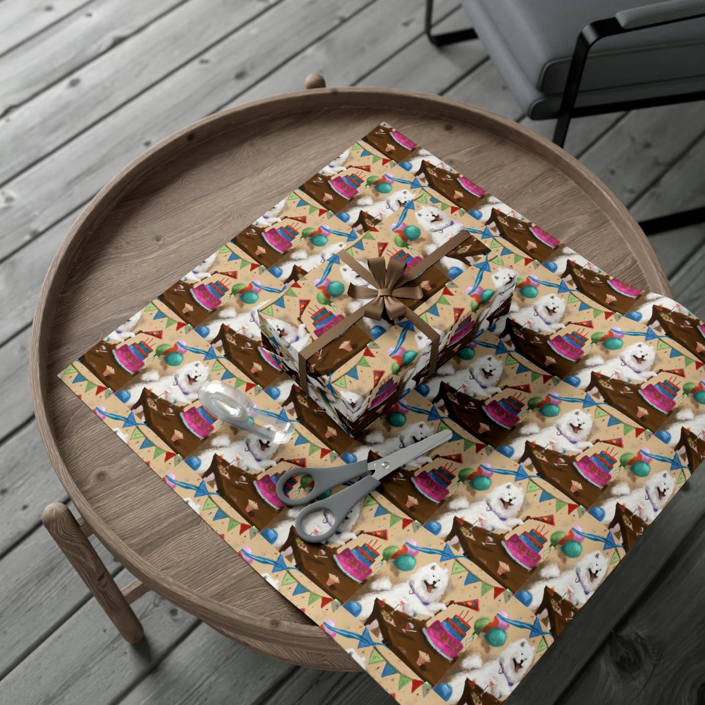 Samoyed Birthday Gift Wrap Paper