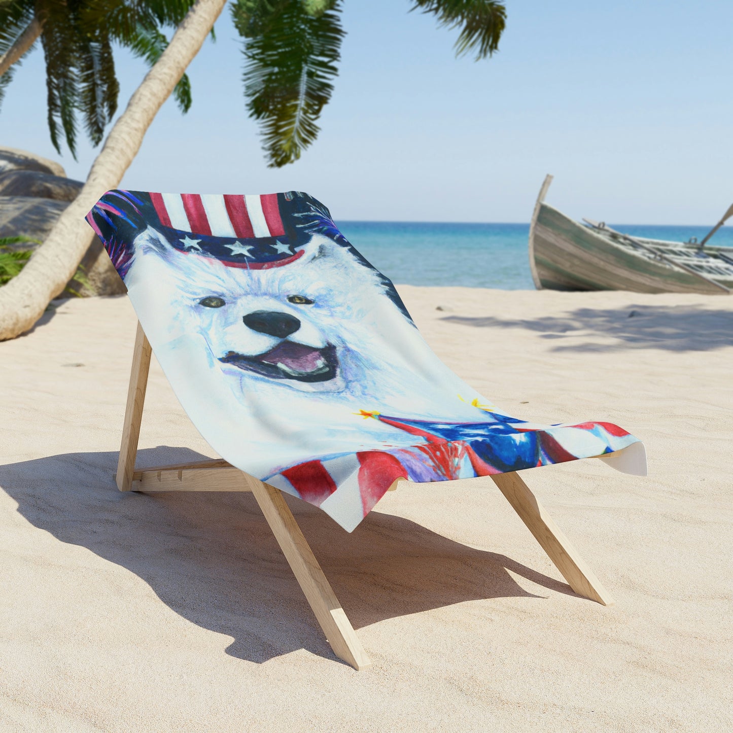 Parotic Samoyed Beach Towel