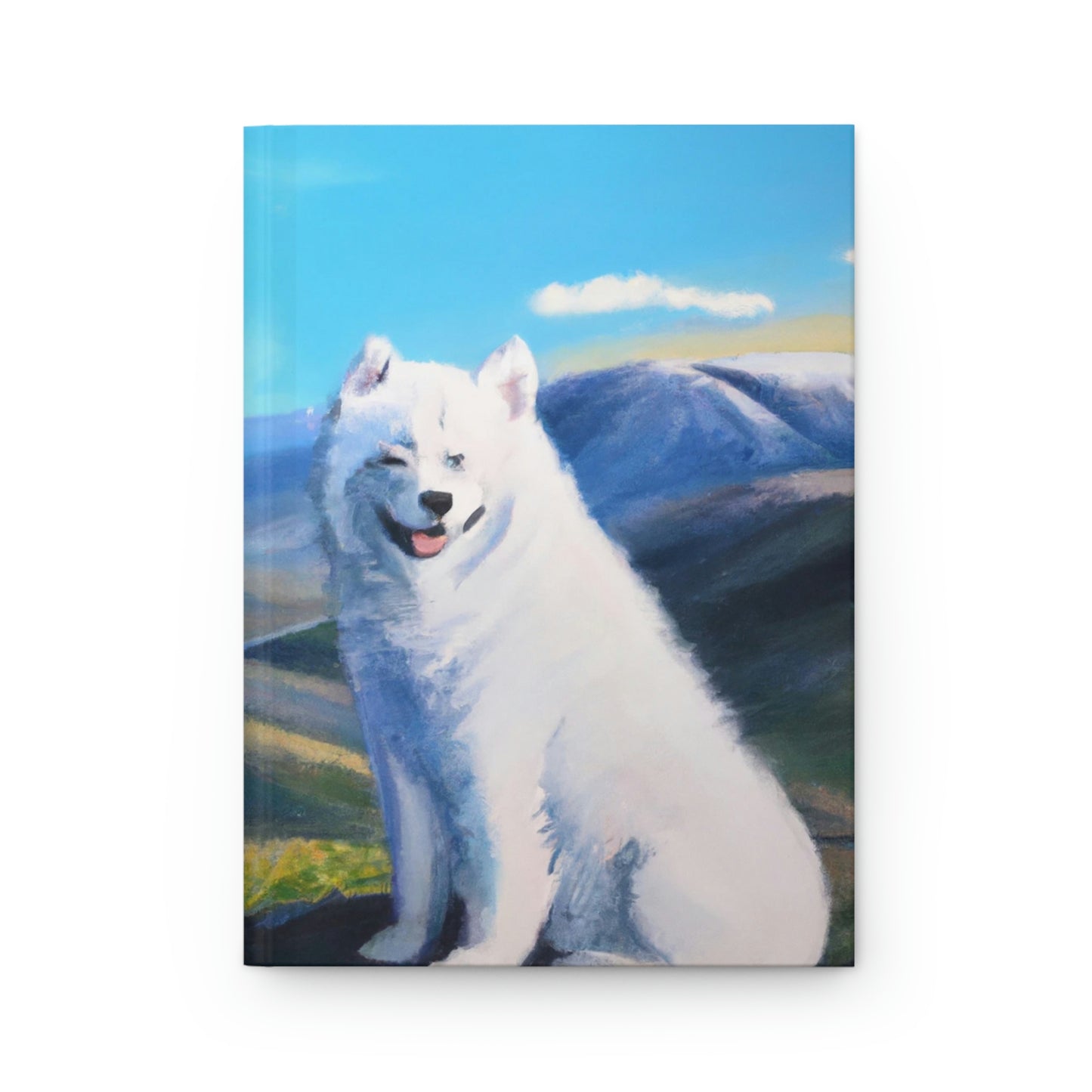 Samoyed Mountain Sky: Hardcover Journal Matte