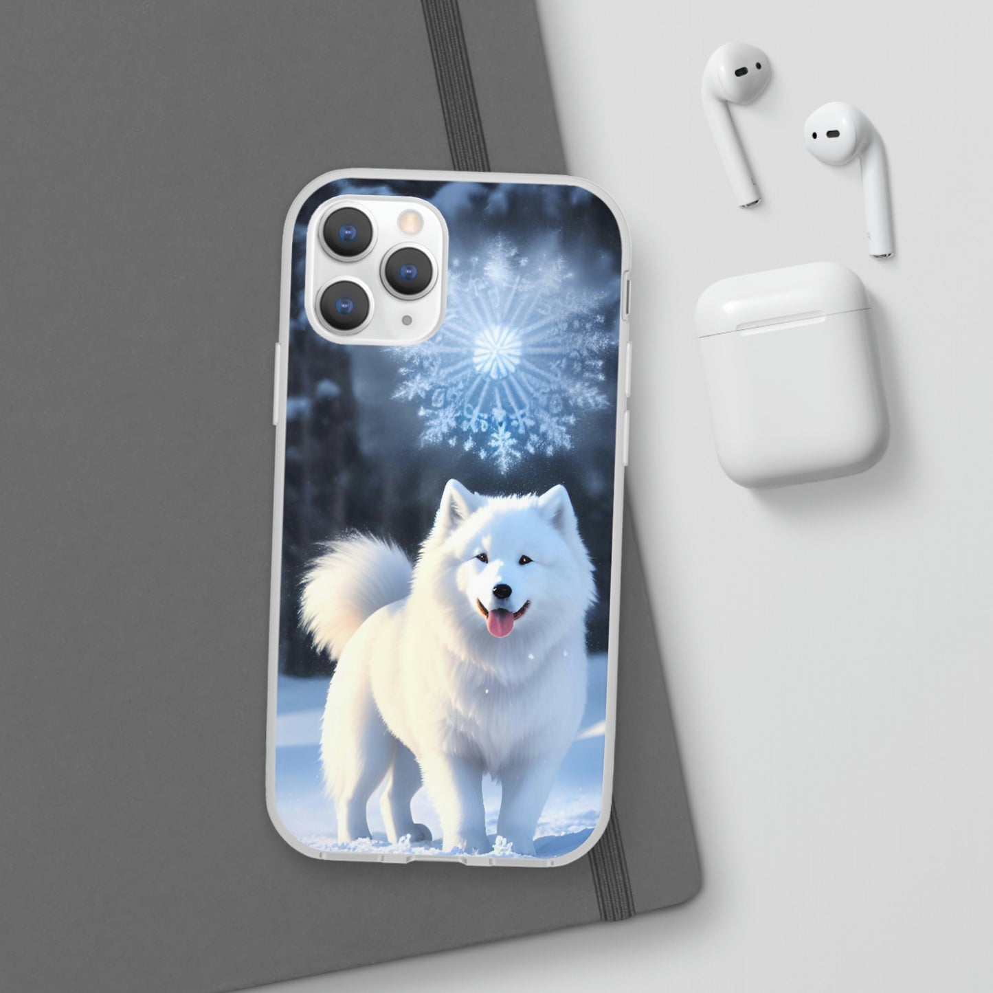 Samsung Crisp Samoyed Winter Day Flexi Cases