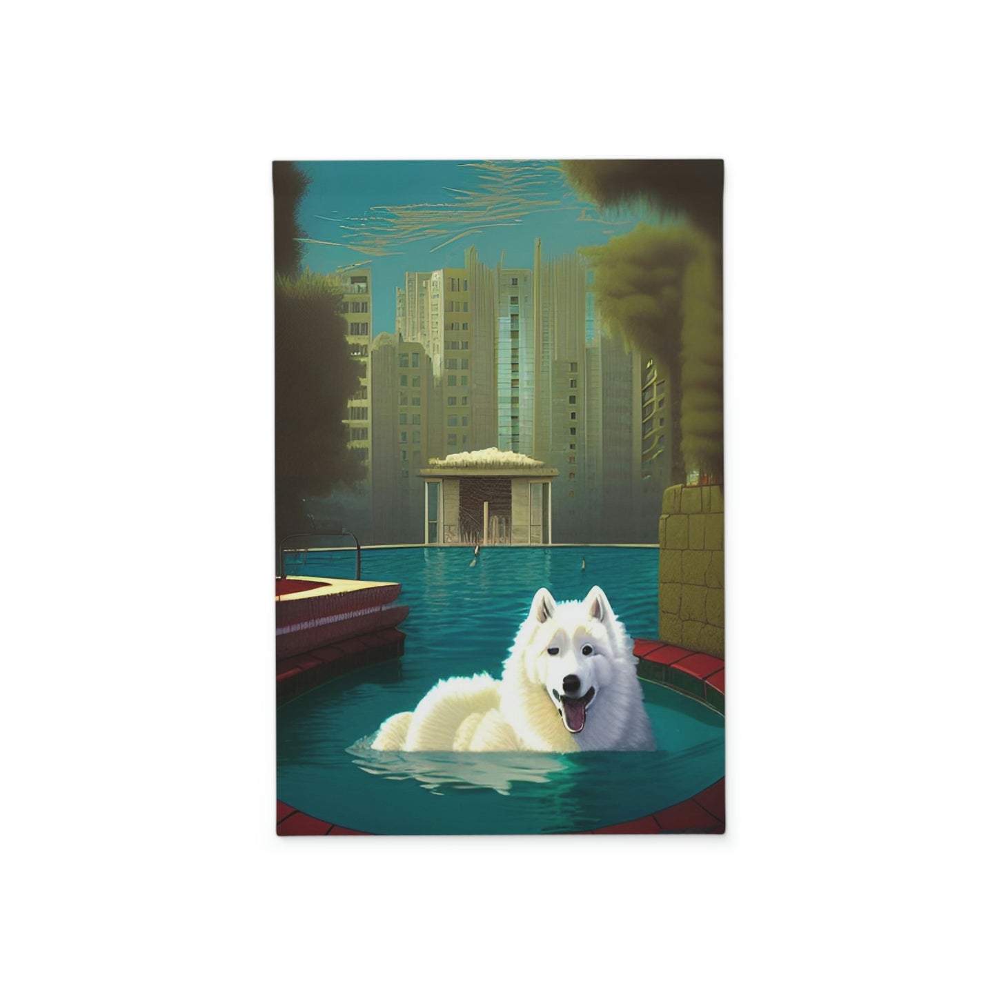 Urban Samoyed Swim Garden Banner