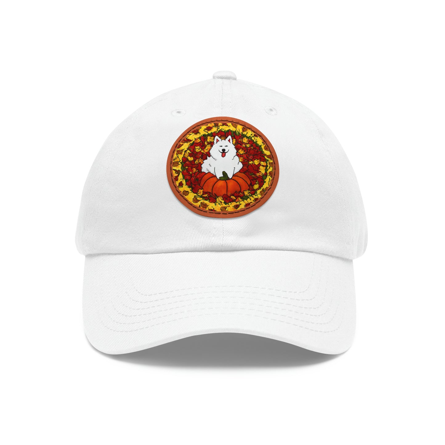 Fall Samoyed Hat with Leather Patch