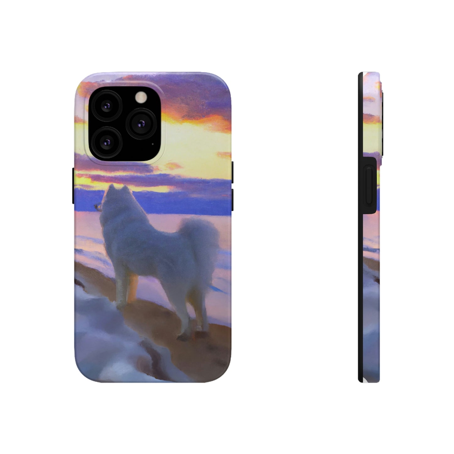 Sunset Samoyed Tough Phone Cases