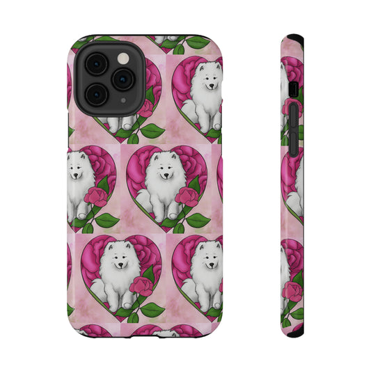 Samoyed Rose Heart: Impact-Resistant Cases