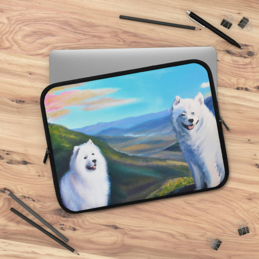 Samoyeds in the Valley Laptop Sleeve