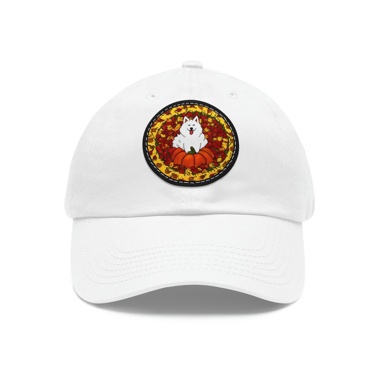 Fall Samoyed Hat with Leather Patch