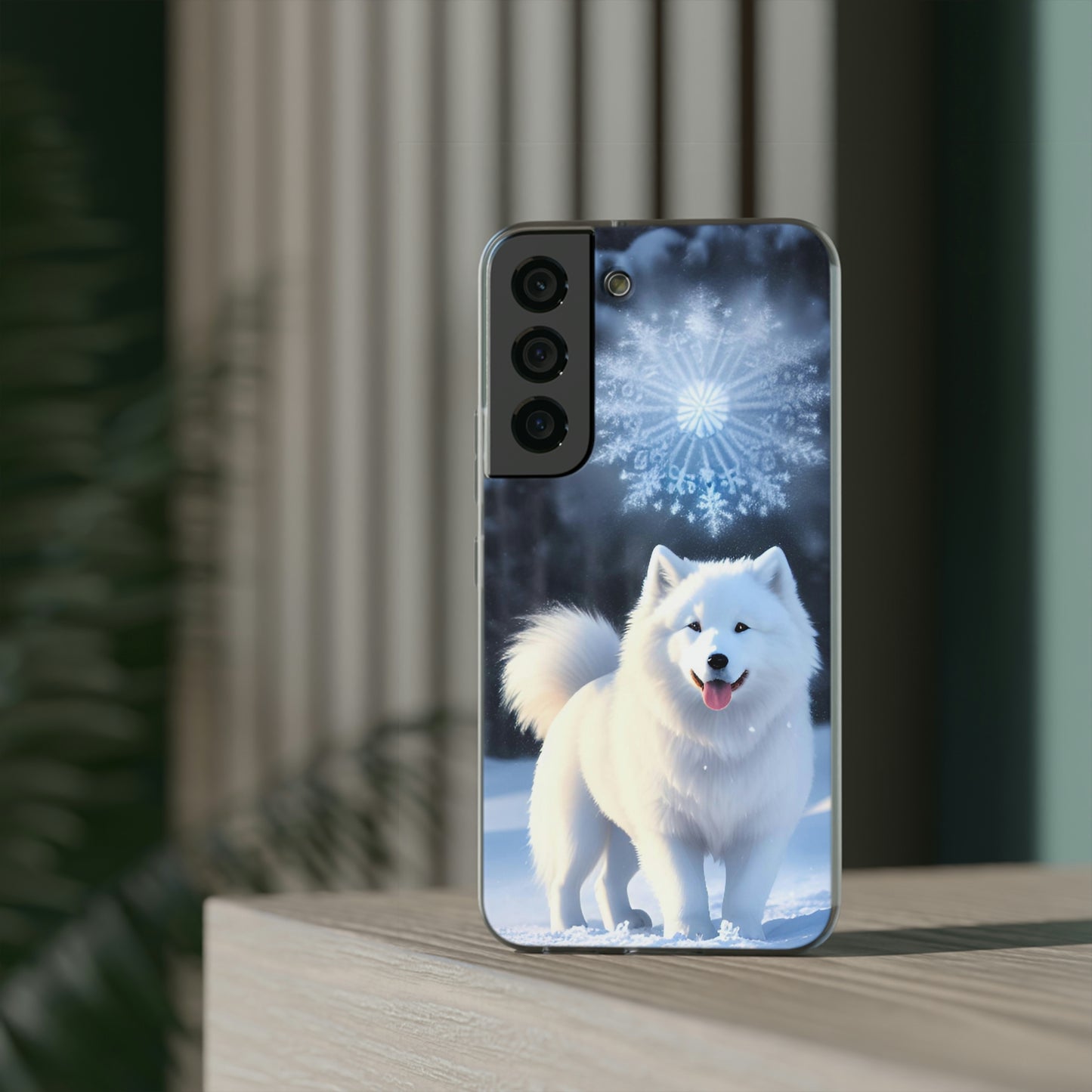 Samsung Crisp Samoyed Winter Day Flexi Cases