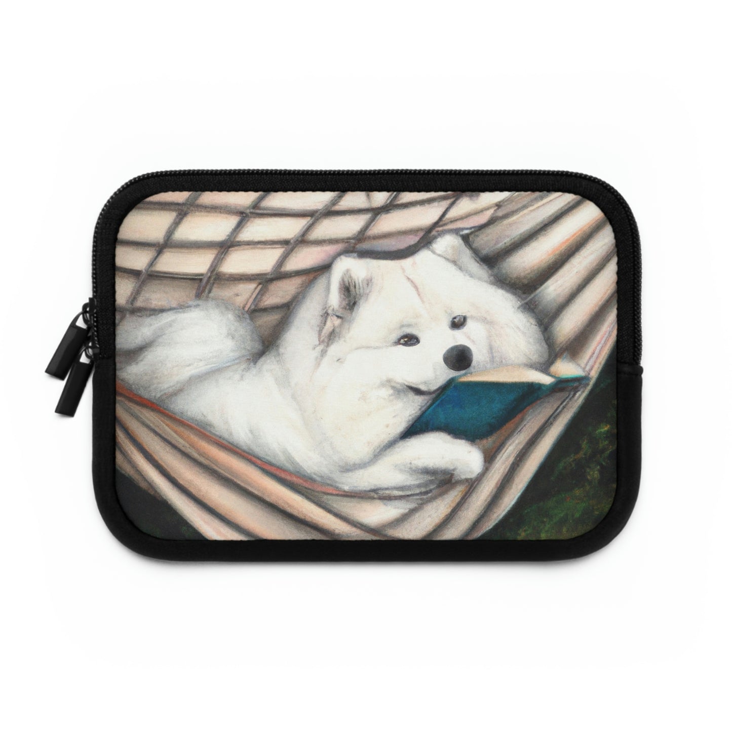 Reading Samoyed Laptop Sleeve