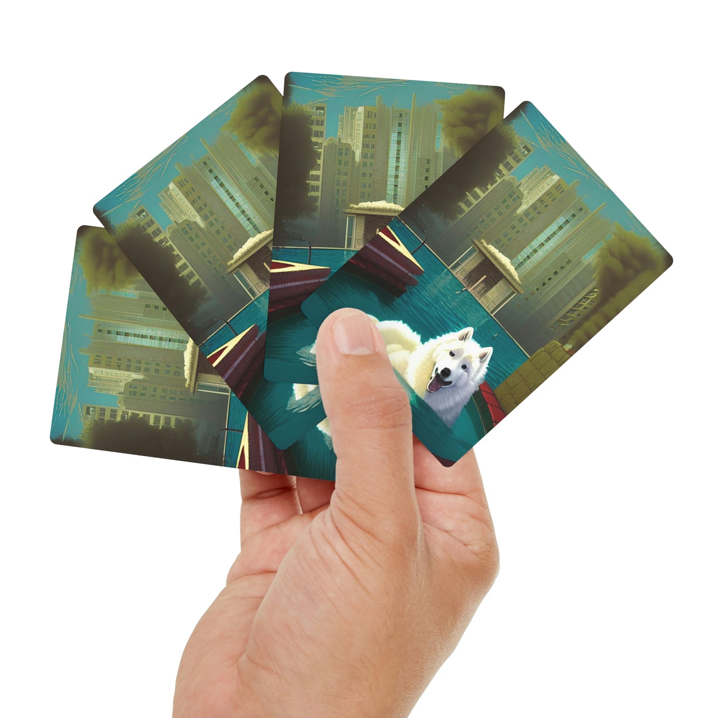 City Park Samoyed Poker Cards