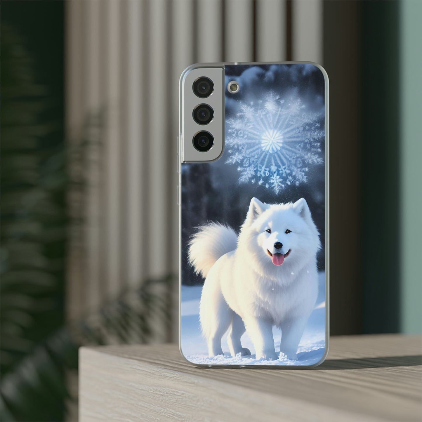 Samsung Crisp Samoyed Winter Day Flexi Cases