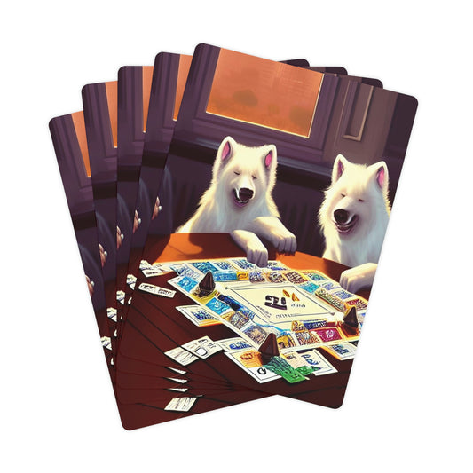 Poker Night Samoyeds Poker Cards