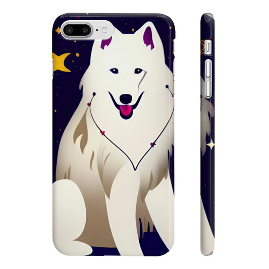 Samoyed Stary Night Slim Phone Cases