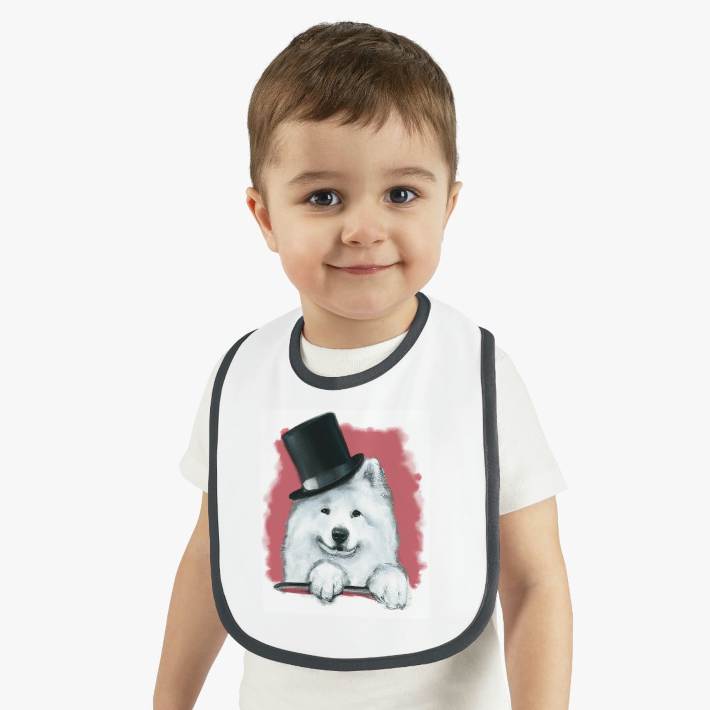 Baby Samoyed Top Hat Bib