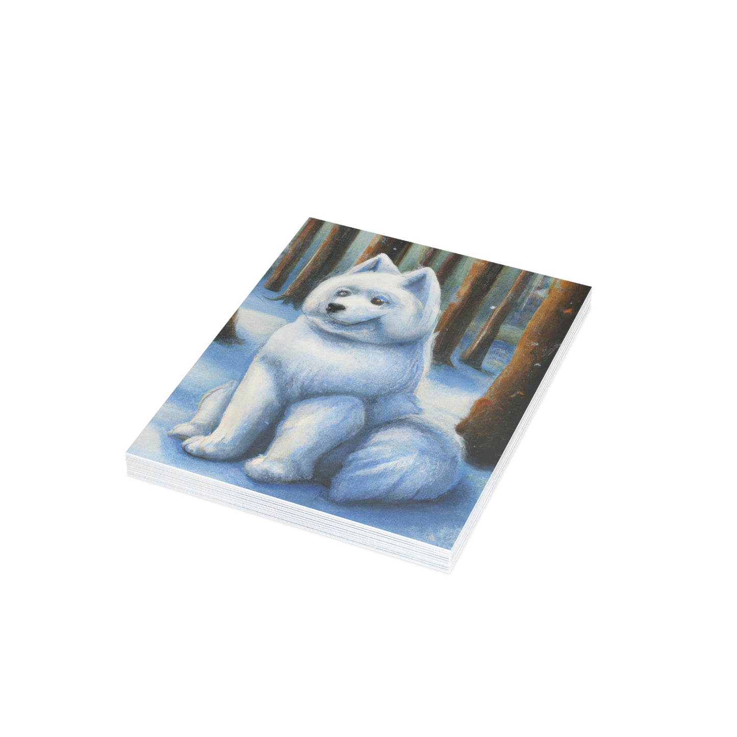 Snowdog Samoyed: Folded Greeting Cards (1, 10, 30, and 50pcs)