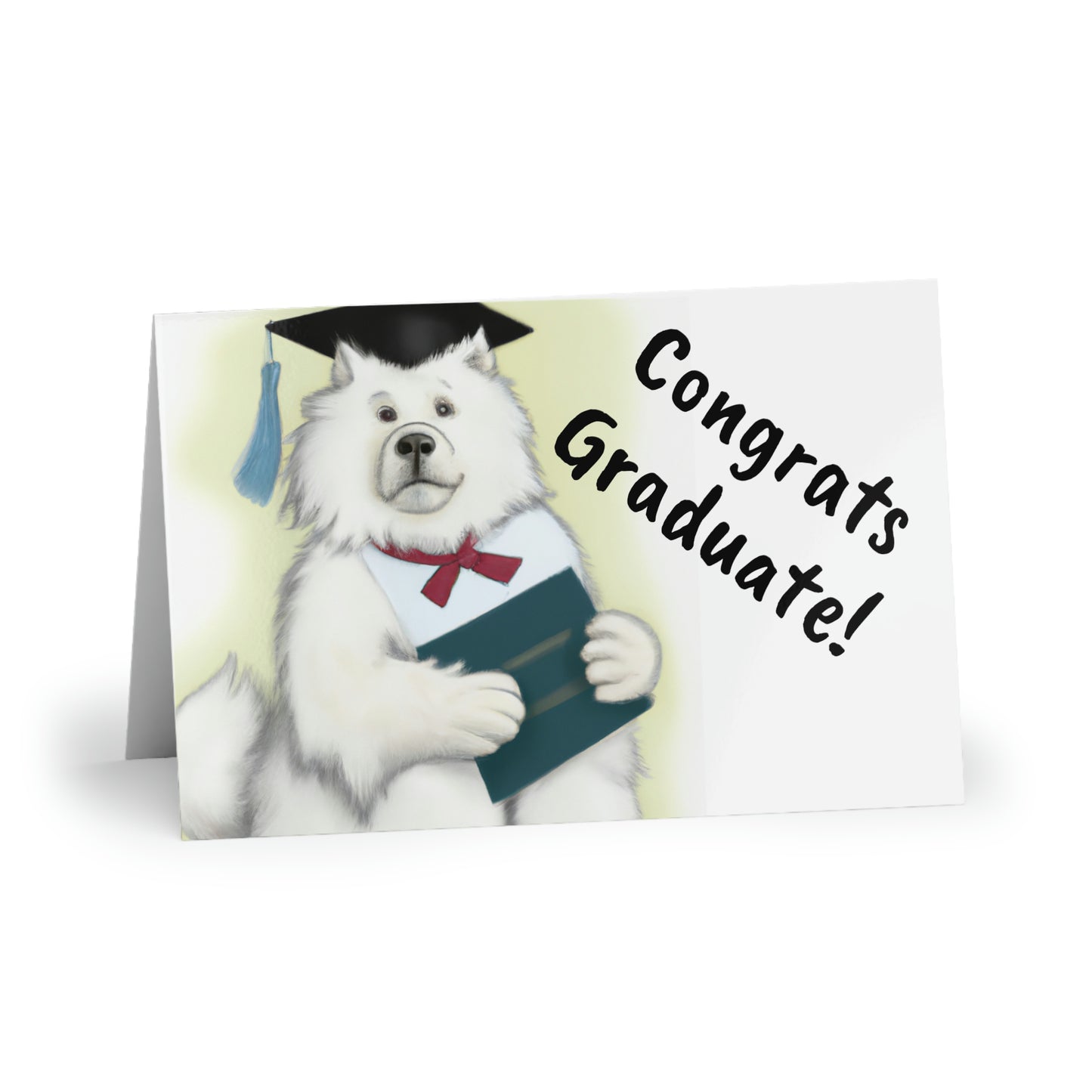 Graduation Samoyed Greeting Cards (1 or 10-pcs)