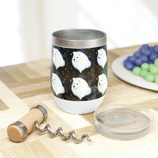 Twinkle Twinkle Little Samoyed Chill Wine Tumbler