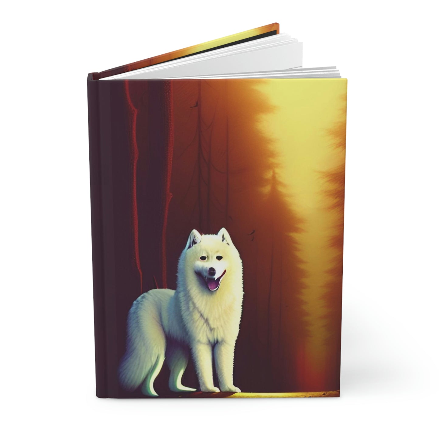 Journey Into the Samoyed Forrest Hardcover Journal Matte