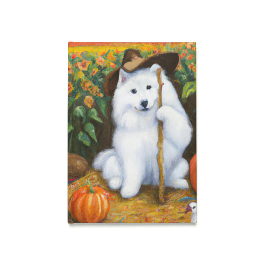 Fall Feild Harvest Samoyed Hardcover Journal (A5)