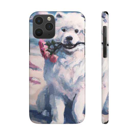 Beach Rose Samoyed: Slim Phone Cases, Case-Mate